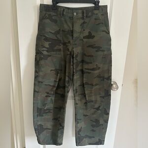 GAP Mid Rise Twill Barrel Pants